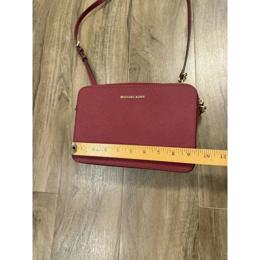 Michael Kors Jet Set Travel East West LG Crossbody Bag Leather BRICK Rare